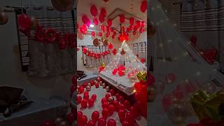 first night decoration ideasroom decorating ideasjust married decoration [upl. by Tabshey]