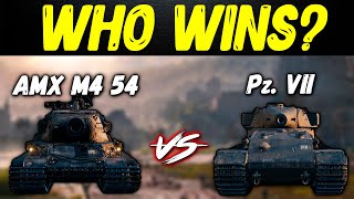 AMX M4 54 vs PzKpfw VII  WoT [upl. by Eenimod]