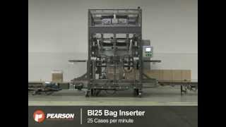 Pearson Packaging Systems  BI25 Bag Inserter [upl. by Atinauq]