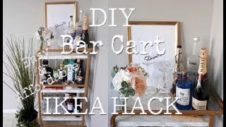 DIY BAR CART  IKEA HACK  Easy amp Affordable [upl. by Nimesay]