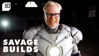 Adam Tests the Bulletproof Capabilities of his Iron Man Suit  Savage Builds  Science Channel [upl. by Tabbatha]