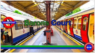 District and Piccadilly Line Trains at Barons Court Station  London Underground 11062023 [upl. by Natascha721]