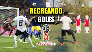 IMITANDO los MEJORES GOLES del MUNDIAL de RUSIA 2018 por 10000 🥅⚽️ RETOS de FUTBOL EPICOS 😱 [upl. by Novaelc520]