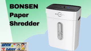 Best Paper Shredder BONSEN Paper Shredder Review  Troubleshooting  how to use paper shredder [upl. by Enawd980]