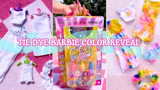 ASMR UNBOXING THE ULTIMATE BARBIE COLOR REVEAL 🌈 Tie Dye Fashion Maker  50 Piece Set [upl. by Gentille215]