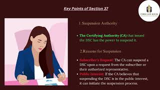 Section 37 Suspension of Digital Signature Certificate [upl. by Alethia]