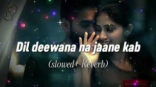 Dil deewana na janne kab  slowed and reverb  Reverb world anshulofi09 [upl. by Ahsyak]