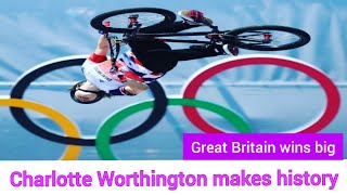 GB wins big as charlotte Worthington makes remarkable 360 flip in womens BMX [upl. by Anyaj]