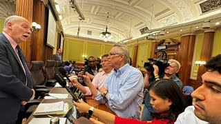 Reporters confront DC Council chairman after being excluded from briefing  NBC4 Washington [upl. by Eive]