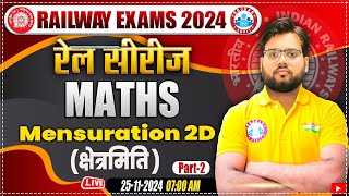 RRB Group D Maths Classes  Railway ALP Maths Class  Mensuration 2D  Railway Maths by Aakash Sir [upl. by Virg]