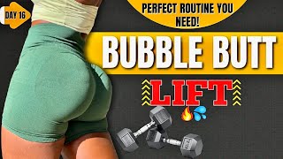 DUMBBELL PERFECT BUBBLE BUTT LIFT WORKOUTDo This To Grow Your Glutes At Home 15🍂 [upl. by Alonzo386]