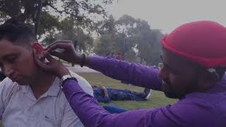 Deep Ear Wax And Ear Cleaning By Street barber In Delhi [upl. by Assed]