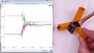 ADXL335 Accelerometer am Arduino  3Achsen Beschleunigungssensor [upl. by Ydniw835]