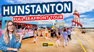 HUNSTANTON  Full tour of holiday seaside town Hunstanton Norfolk [upl. by Niad]