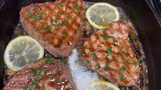 GARLIC BUTTER TUNA STEAK  TUNA STEAK RECIPE  TUNA RECIPE  FRUGALLYT [upl. by Ameehsat]