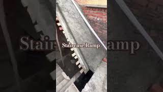 Staircase Ramp construction Ramp construction for dog legged staircase shorts reels viralvideo [upl. by Enelaj]