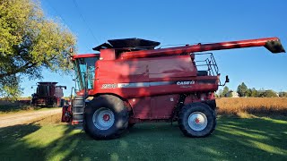 Combining At Night Soybean Harvest 2024 CASE IH 2588 COMBINE [upl. by Quick]