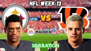 STEELERS vs BENGALS  NFL WEEK 13  MADDEN 25 PREDICTIONS [upl. by Nauqit]