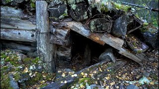 INSPECTION OF UNTOUCHED WWII GERMAN DUGOUTS IN THE FOREST IN NORTHERN RUSSIA  WEAPONS IN BOXES [upl. by Clair177]