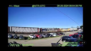 BNSF 8241 WB HNTWPAS Manifest In Perham MN Cam 62524 [upl. by Dessma]