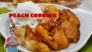 BEST PEACH COBBLER  Easy  Homeade Step By Step ❤ [upl. by Nyleahcim272]