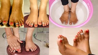 Feet Whitening Pedicure at Home  Remove Sun Tan amp Whiten Your Skin [upl. by Dnalram952]