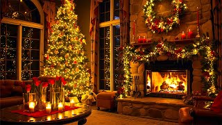 Beautiful Christmas Ambience with Relaxing Fireplace 🔥Christmas Fireplace Background 2024 [upl. by Grayce]