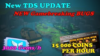 New TDS Update  More Gamebreaking Glitches Infinite Gems  Coins  Tower Defense Simulator [upl. by Kit136]