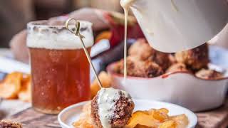 Kettle Brand Backyard Barbeque Chips Crusted Meatballs with Beer Honey Mustard Dipping Sauce [upl. by Halfon]