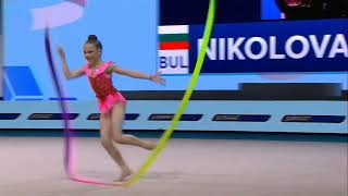 Stiliana NIKOLOVA Ribbon Final  European Championships Tel Aviv 2022 [upl. by Aihselat]