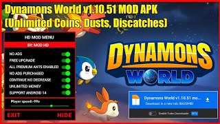 Dynamons World Mod Apk Terbaru Download Mediafıre Link Versi Unlimited Money And Gems No Ads [upl. by Georges]