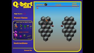 i have 6 lives to beat qbert 2004 in the hardest level game play [upl. by Eggett395]