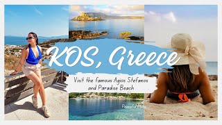 KOS Greece〡Kefalos Agios Stefanos amp Paradise Beach 🏝️ worldtravel [upl. by Laekcim]