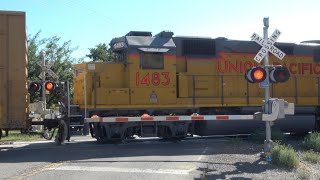 UP 1386 LRS51 Local  Sperry Rd Railroad Crossing Stockton CA [upl. by Jo592]