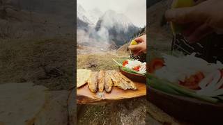 soğuk yaylanın akarsularında kuzine sobada taze alabalıkytshorts ytyoutube outdoorcooking [upl. by Hsu]