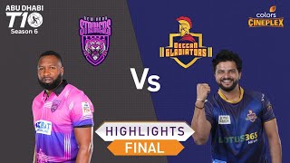 New York Strikers vs Deccan Gladiators  Finals  Abu Dhabi T10 Season 6  Colors Cineplex [upl. by Starling]