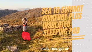 Sea to Summit Comfort Plus Insulated Sleeping Pad Real time set up [upl. by Legnaesoj70]