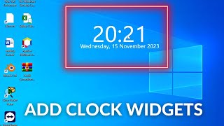 How to add clock widget in windows 10 [upl. by Amsirp269]