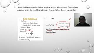 UST 2112 KINEMATIK amp DINAMIK Bab 21 Gerakan Linear Part 1 of 3 [upl. by Atsirtal]