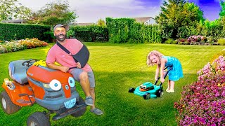 Silliest Lawn Mower EVER  Pretend Play Adventures [upl. by Goddard]