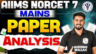 NORCET 7 Mains Paper Analysis  AIIMS NORCET 7 Exam 04 October 2024  NORCET Mains Paper Solution [upl. by Hank]