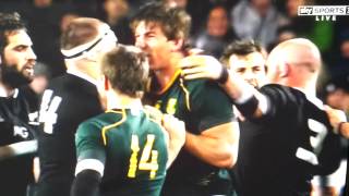 NZ vs SA Brawl after HUGE tackle 140913 [upl. by Nicoli]