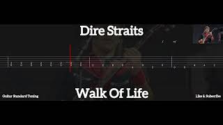 DIRE STRAITS  WALK OF LIFE  TAB GUITAR [upl. by Nauht]