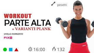 Esercizi Tonificazione Allenamento Focus Parte Alta Con Varianti Di Plank [upl. by Ateerys]