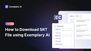 How to download SRT files  Exemplary AI [upl. by Yanehc766]