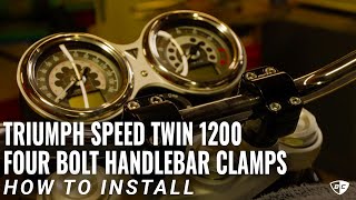 How to Install Four Bolt Handlebar Clamps on 2024 Triumph Speed Twin 1200 [upl. by Lerej731]