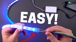 Ridiculously Easy DIY Light Strips no soldering [upl. by Gassman364]