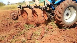 Ploughing and making watermelon planting farrows trending viral [upl. by Idnahk354]