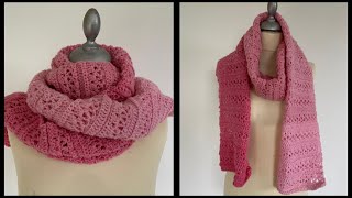 Écharpe au crochet avec 1 seule pelote tuto pour droitiers [upl. by Emili347]