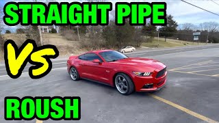 Ford Mustang GT 50L V8 ROUSH AXLE BACK Vs STRAIGHT PIPE [upl. by Memory]